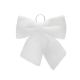 34cm White Faux Fur Fabric Bow