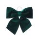 34cm Dark Green Velvet Bow