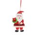 12cm Hanging Claydough Santa Holding Wreath