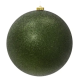 Plain Glitter Bauble 20cm Pine Green