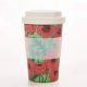 Eco Chic Bamboo Reusable Coffee Cup - Poppies