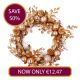55cm Rose Gold Christmas Wreath with Baubles