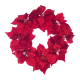 50cm Velvet Poinsettia Wreath