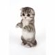 Standing Grey & Black Kitten 10x11x21cm