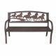 Steel Framed Cast Iron Bench - Running Horses
