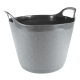 15L Round Flexi-Tub Graphite Grey
