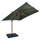 2.5m Aegean Folie Square Cantilever Parasol - Juniper (with Water Filled Base)