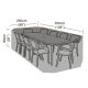 10 Seater Rectangular Furniture Set Premium Cover - Black