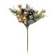 20cm Gold Berry Frosted Foliage Cone Pick