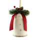 11cm Hanging Metal Cow Bell Decoration - White