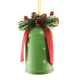 11cm Hanging Metal Bell Decoration - Green