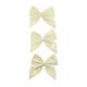 Set of 3 Bows 32cm x 14cm - White
