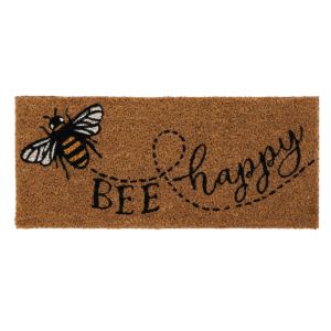 Coir Insert Door Mat Bee Happy 23x53