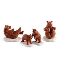 Lemax Bear Family Snow Day - Set of 4