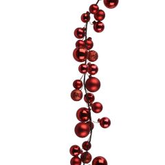 180cm Bauble Garland - Christmas Red