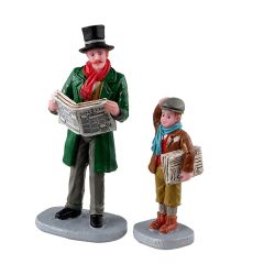 Lemax Merry Newsboy - Set of 2