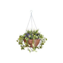 Faux Décor - Lilac Bloom Hanging Basket 30cm