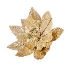 Glorious Golds Clip-On Poinsettia 18cm - Style 2