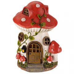Elvedon Solar Powered Fairy Home - Mush-Room