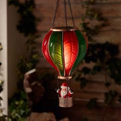 Santa Flaming Balloon XL 62cm - Battery Operated