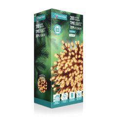 200 Battery Operated Multi-Action LED Christmas TimeLights - Vintage Gold