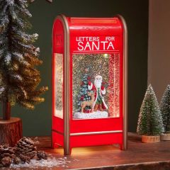 SnowSwirl Santa's Postbox 28x14cm - Battery Operated