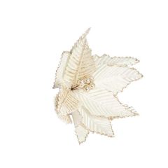Cream & Champagne Clip-On Poinsettia - Style 3