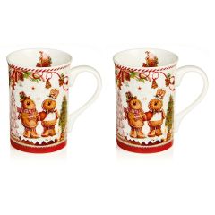 Ceramic Gingerbread Mug Gift Set of 2