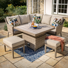 Arley Square Casual Dining Set - Latte/Biscotti