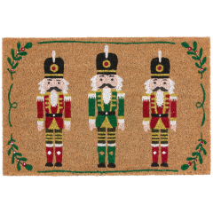 Coir Door Mat Christmas Nutcracker 45x75