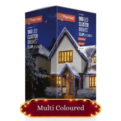 960 ClusterBright Multi-Action LED Christmas Lights - Multi Coloured