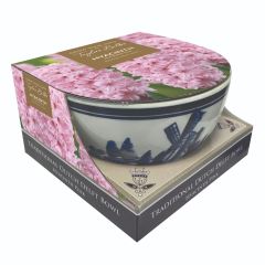 Traditional Dutch Delft Bowl - Pink Hyacinth