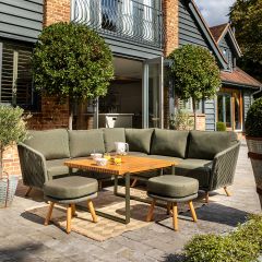 Eden Square Casual Dining Set - Moss/Juniper