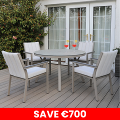 Como 4 Seat Round Dining Set