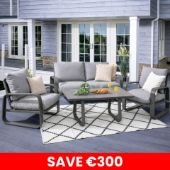 Orka 2 Seat Lounge Set - Oyster/Haze