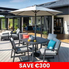 Luna 4 Seat Square Dining Set - Xerix/Onyx