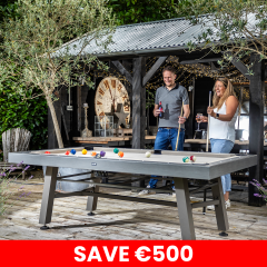 Crucible Multi Purpose Dining & Games Set - Nickel/Smoke