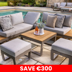 Ezra Square Corner Platform Set - Latte/Oatmeal