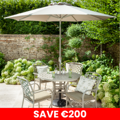 Classic 4 Seat Round Dining Set - Maize