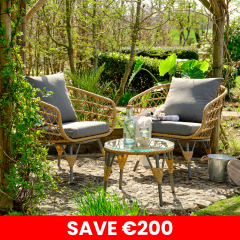 Sintra Wicker Bistro Set - Natural