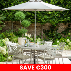 Classic 6 Seat Round Dining Set - Maize
