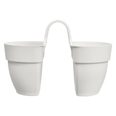 Elho Vibia Campana Flower Twin 21cm - Silky White