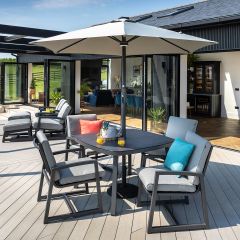 Luna 4 Seat Square Dining Set - Xerix/Onyx