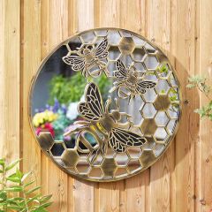 Home & Garden Mirror BeeFlection - Goldgris 65cm