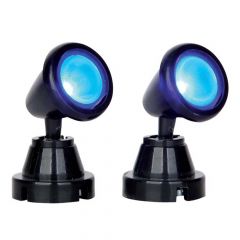 Lemax Round Spot Light (Blue) - Set of 2