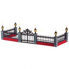 Lemax Lighted Wrought Iron Fence - Set of 5