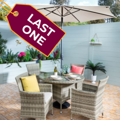 Westbury 4 Seat Round Dining Set - Beech