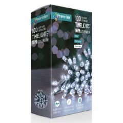 100 Battery Operated Multi-Action LED Christmas Lights - White
