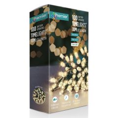 100 Battery Operated Multi-Action LED Christmas Lights - Warm White