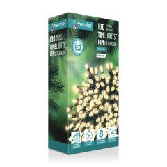100 Battery Operated Multi-Action LED Christmas TimeLights - Warm White
